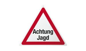 Warnschild "Achtung Jagd"